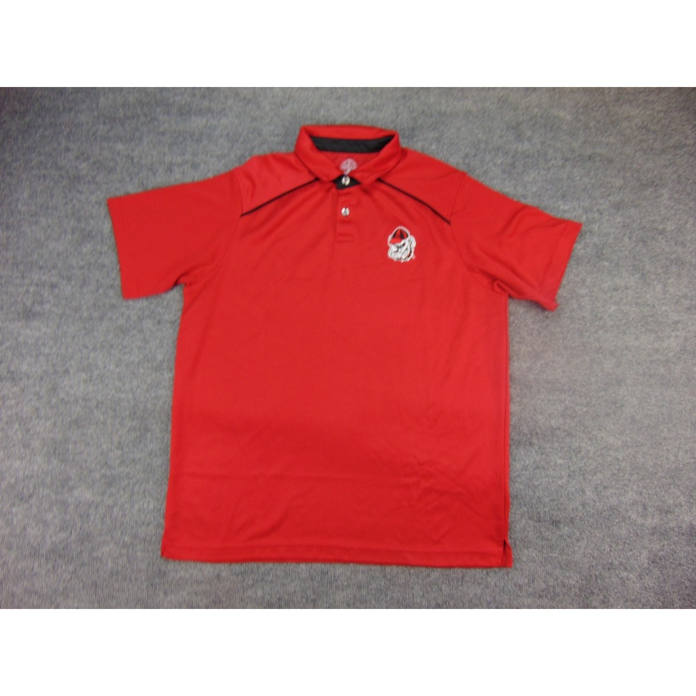 Georgia Bulldogs Polo Shirt Mens Large Red NCAA Gameday Athletic Collegiate - Picture 2 of 9